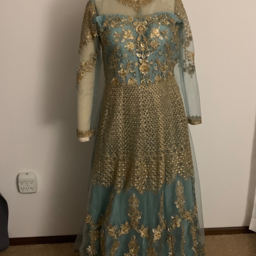 Blue Salwaar Kameez - Picture 7 of 7